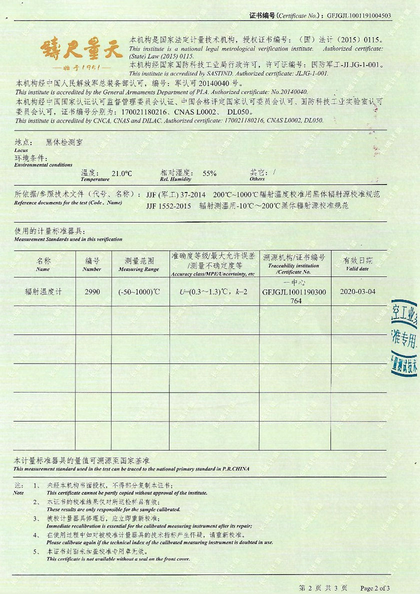 濱州市計量測試檢定所-黑體輻射源案例